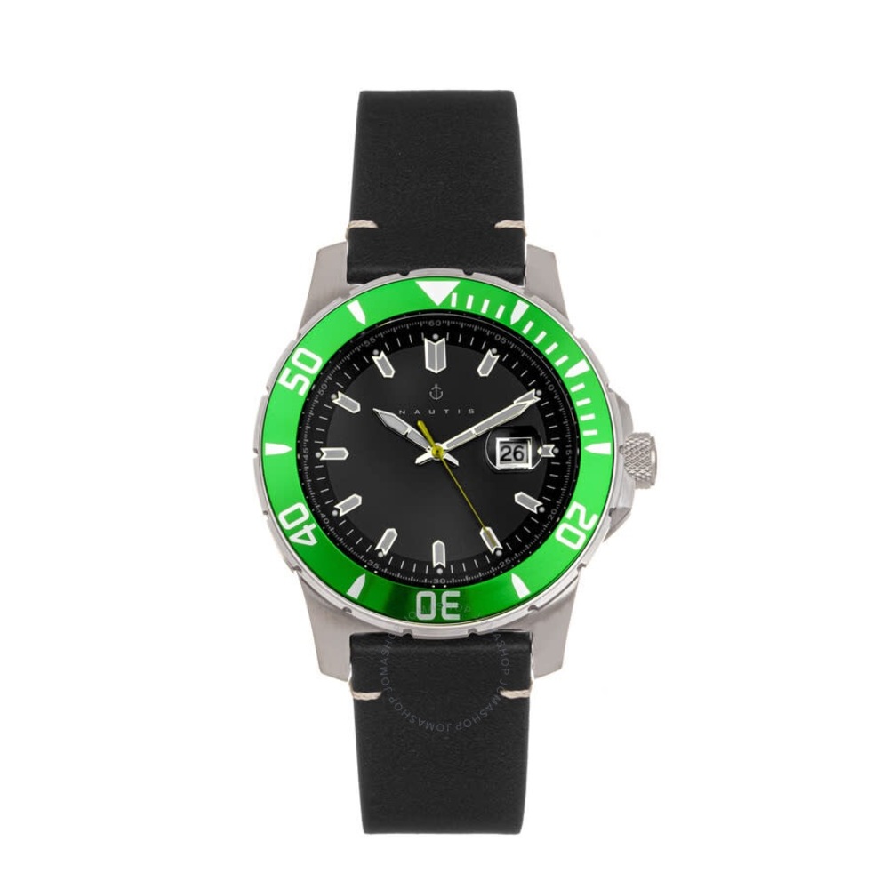 NWT NAUTIS Dive Pro 200 Quartz Black Dial Men's Watch